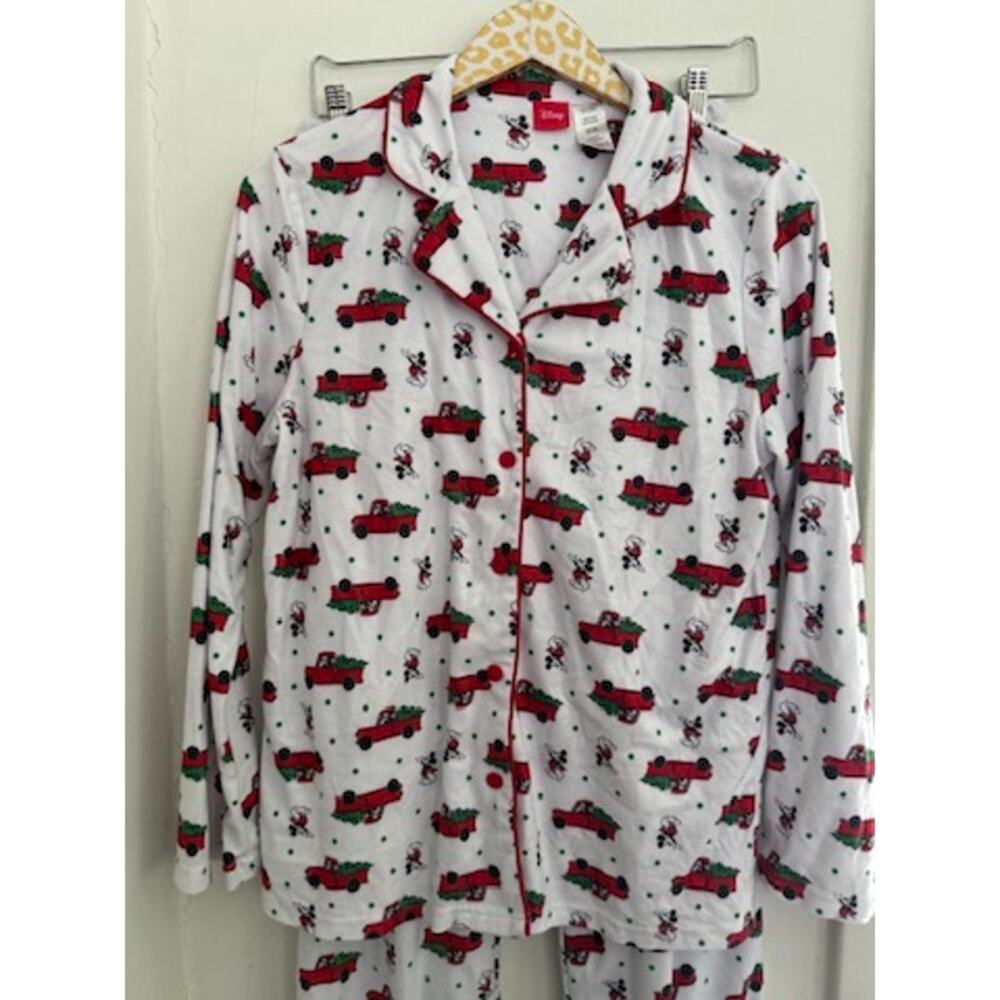 Disney Mickey Red Truck Flannel Pajama Set | Size Small - Picture 2 of 5